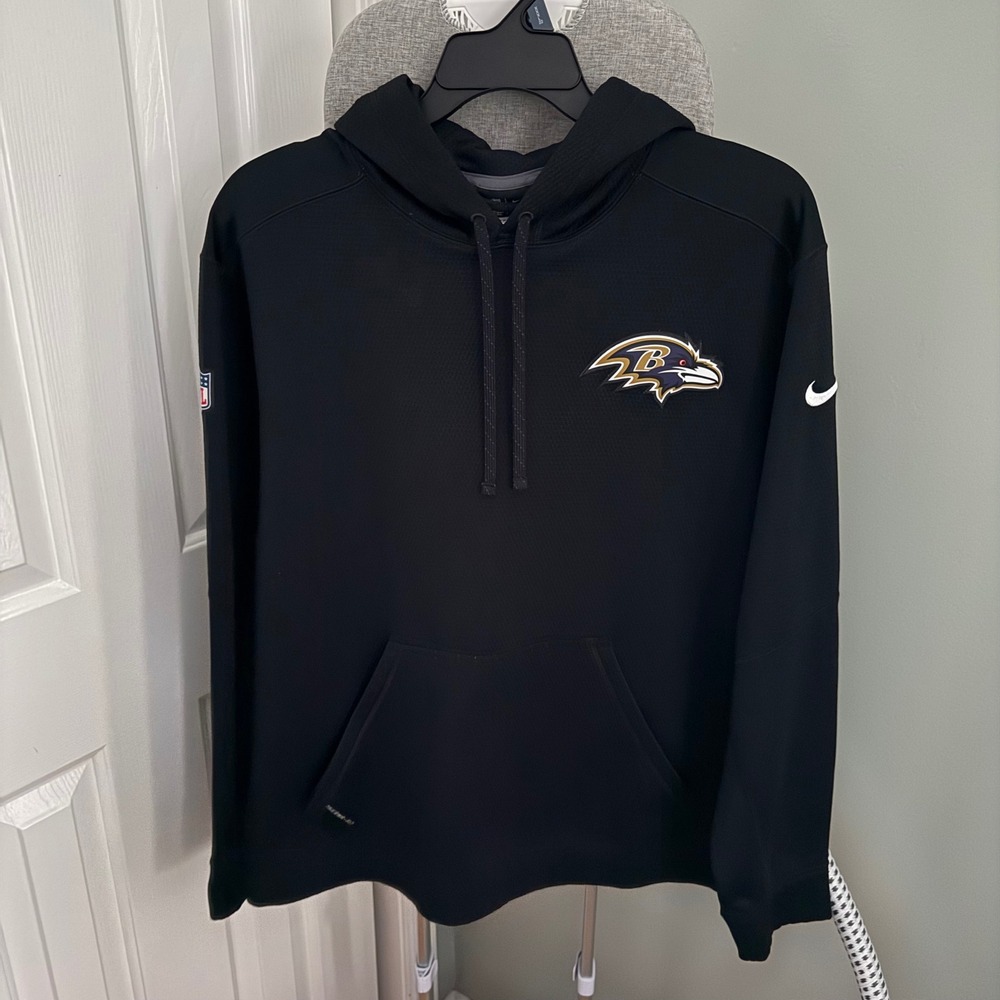 Nike Baltimore Ravens Therma-FIT Hoodie Mens 2XL NFL Pullover 597391-010